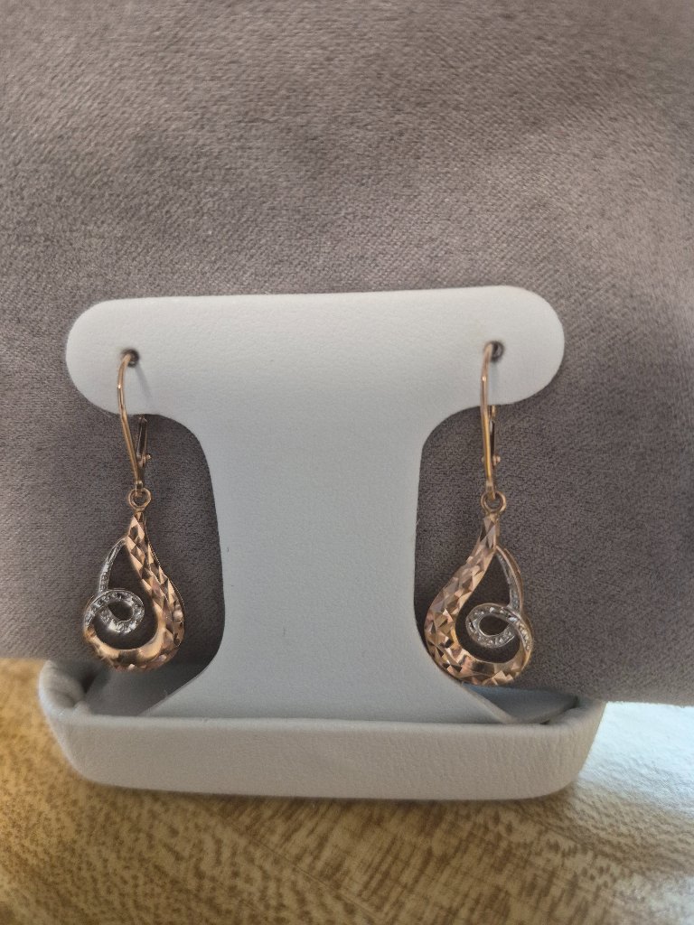 Two Tone Dangling Earrings